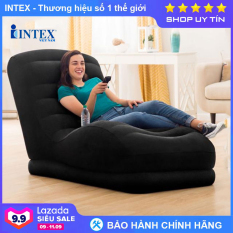 Ghế hơi tựa lưng cao cấp INTEX 68595, ghế nệm hơi bọc nhung êm ái, hút/xả hơi tiện dụng – Tặng kèm bơm điện, Bảo hành 12 tháng