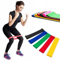 có túi-Bộ 5 Dây mini Band, Dây cao su kháng lực miniband Valeo tập chân mông