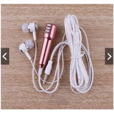 Mic hát mini trên điện thoại kèm tai nghe