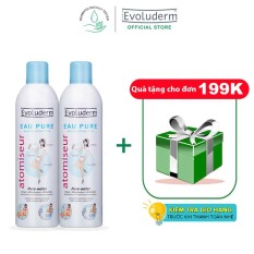 [Đơn 199k – Tặng quà] Bộ 2 Xịt Khoáng Evoluderm cấp ẩm bổ sung khoáng và làm dịu da 400ml