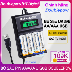 Bộ sạc pin tiểu AA AAA Doublepow Uk93b Tự Ngắt – Dành cho Pin Sạc AA AA cho Mic không dây,máy đo huyết áp, đồ chơi (Bộ sạc không kèm pin)