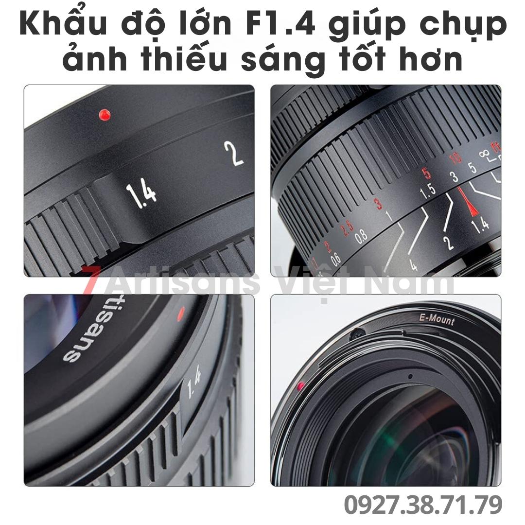 FREESHIP Ống kính 7Artisans 55mm F1.4 Mark II - Lens chân dung xóa phông cho Fujifilm, Sony, Canon EOS M,...