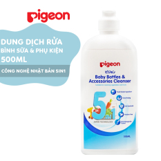 Dung dịch súc rửa bình sữa & phụ kiện Pigeon – chai 500m