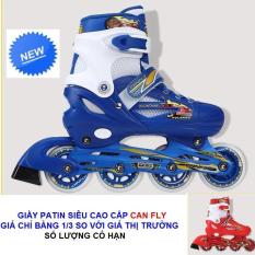 (Giá Rẻ Giật Mình) Giầy Trượt Patin CANFLY Siêu Cao Cấp, Bánh Phát Sáng, Tặng 1 Bộ Bảo Vệ Chân Tay Đầy Đủ, Hàng Chuẩn Hãng