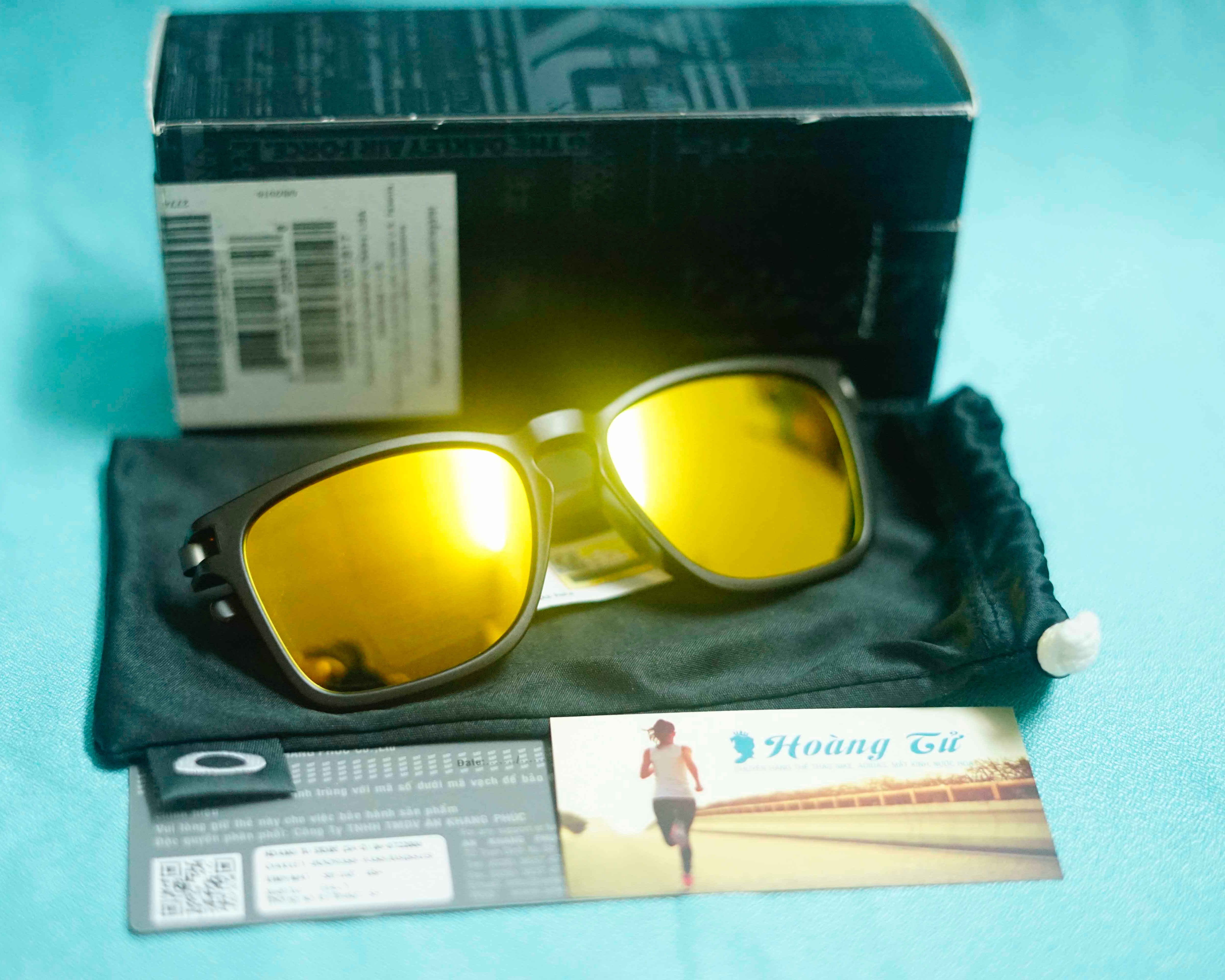 Mắt kính mát Oakley 935805 Latch Sq (A) Oo9358 24K Iridium Sunglasses - Matte Rootbeer [Size 55]