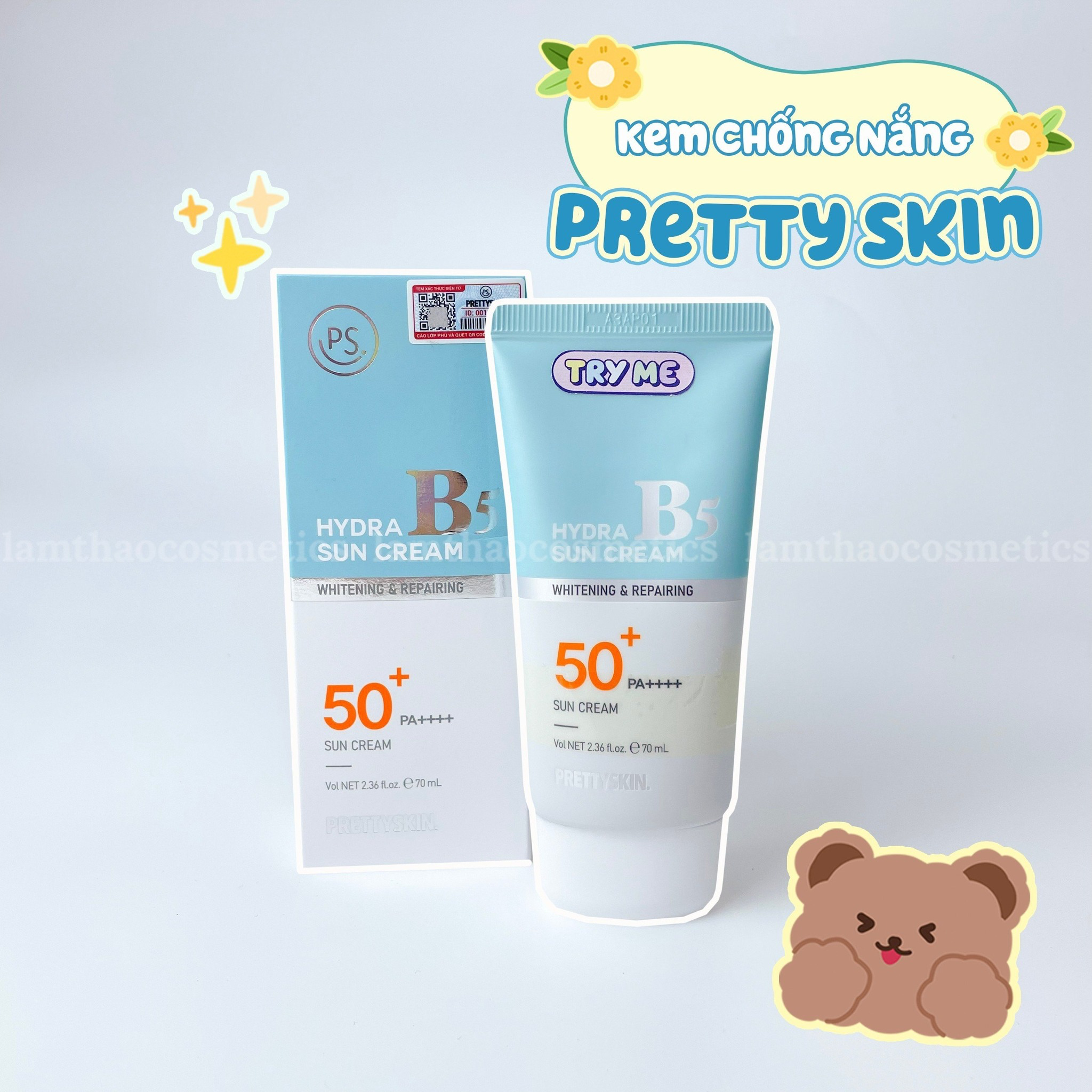 Kem Chống Nắng Pretty Skin Phục Hồi Dưỡng Trắng Hydra B5 Sun Cream SPF 50+/PA+++