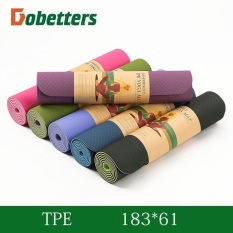 Thảm Tập Gym Yoga Chất Liệu TPE 2 Lớp Bám Chống Trơn Không Mùi