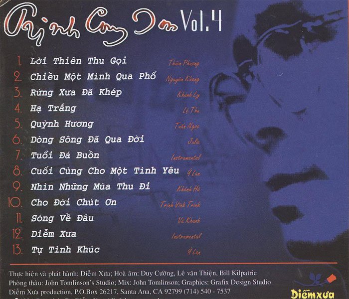 [MDCD] Bộ 4 Đĩa CD Nhạc Trịnh Công Sơn Vol 1234