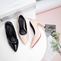 Ảnh thật Giày cao gót 9p công sở da bóng gót dẹp N9 (FROM BÉ)