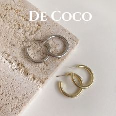 Khuyên tai bạc nữ hình vòng khuyết Ciara De Coco Decoco