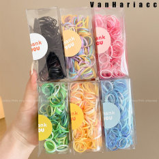 300Pcs Baby Kids Hair Rope Black Colorful Disposable Rubber Band Ponytail Women Hair Accessories