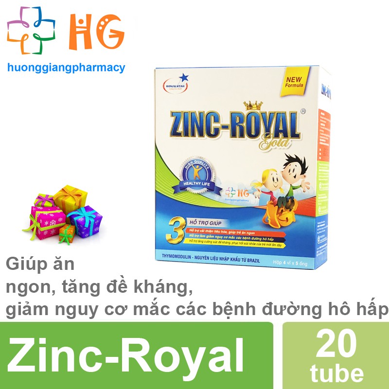 ZinC-Royal Gold - Hỗ trợ cải thiện tiêu hóa giúp trẻ ăn ngon. Giúp tăng cường sức đề kháng làm...