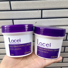 THUỐC DUỖI TÓC KHÔNG KẸP NHIỆT BÓNG MƯỢT DÙNG CHO CÁ NHÂN TẠI NHÀ LACEI COLLAGEN 200ML X 2