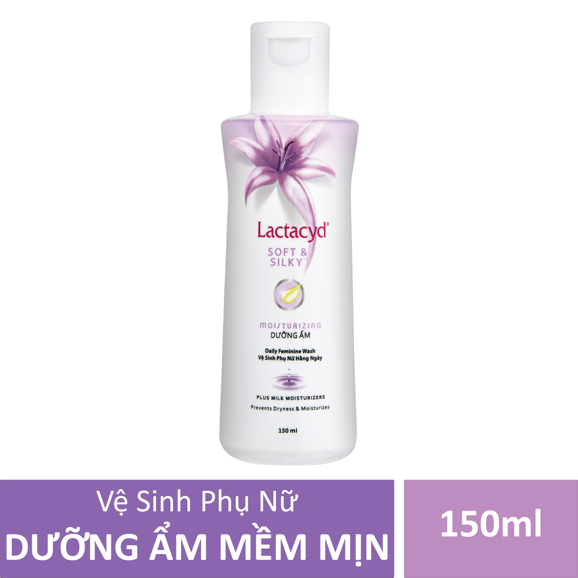 Dung dịch vệ sinh phụ nữ Lactacyd Soft & Silky 150ml