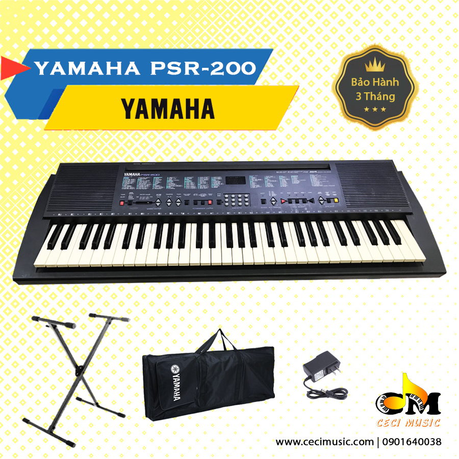 Đàn Organ Yamaha PSR200 Like new 90%, 61 phím cảm ứng, chơi được như piano, dành cho người mới chơi,...