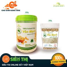 Combo Yến Mạch Xuân An nguyên chất ăn liền hủ 400g + bịch 180g