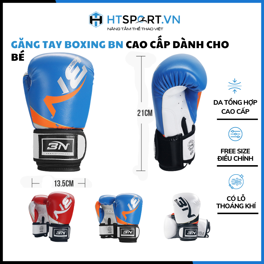 Bao Tay Đấm Bốc Trẻ Em, Găng Tay Boxing MMa Muay Thái Quyền Anh BN Cho Bé Nhiều Màu Cao...