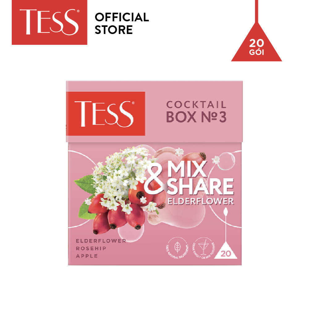 Trà ô long Tess Mix and Share vị tiếp cốt thảo 20 gói/hộp