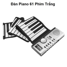 Đàn Piano Silicon Cuộn Mềm 61 Phím Trắng 128 Âm Điệu, 100 Nhịp, 40 Bài Hát