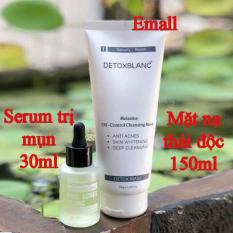 Combo Serum trị mụn Và Mặt nạ sủi bọt thải độc Detox BlanC