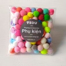 HẠT POMPOM LEN CHƠI BỘT NẶN SÁNG TẠO THỦ CÔNG TỰ DO