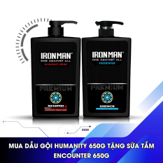 (MUA 1 TẶNG 1) Mua dầu gội nhiệt hương nước hoa Ironman Humanity Hero 650g Tặng sữa tắm nhiệt hương nước hoa Ironman Encounter 650g