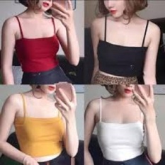 Áo 2 dây bún croptop vuông_có ảnh thật