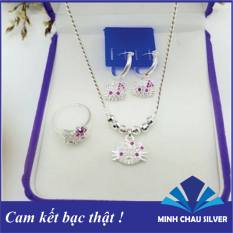 Set trang sức bạc Hello Kitty cho bé