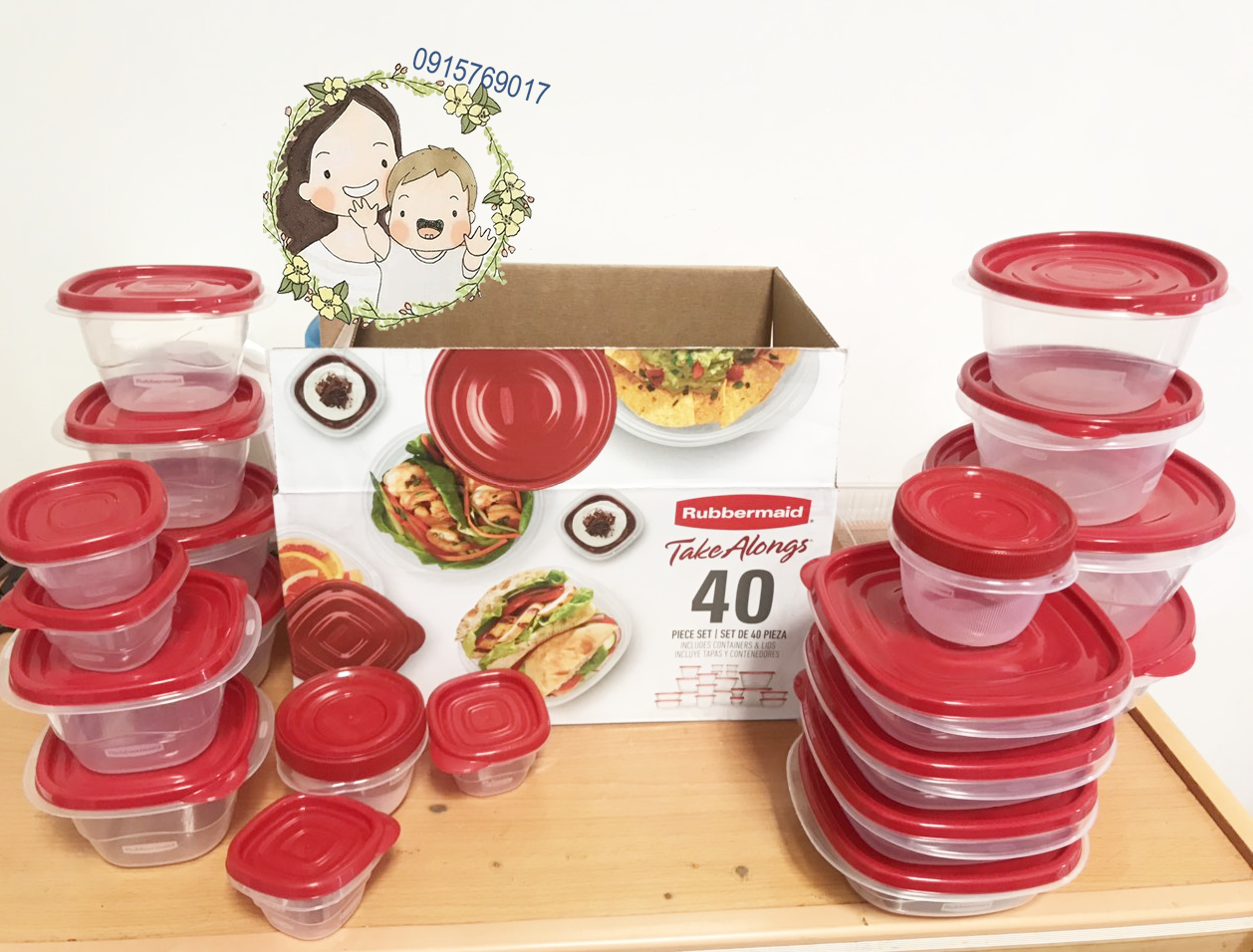 Bán Set 20 hộp đựng thực phẩm rubbermaid take alongs giá chỉ 700.000₫ |  Review ZimKen