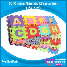 Bộ 40 tấm Thảm xốp lót sàn an toàn cho bé – 15x15cm – xuất xứ Việt Nam