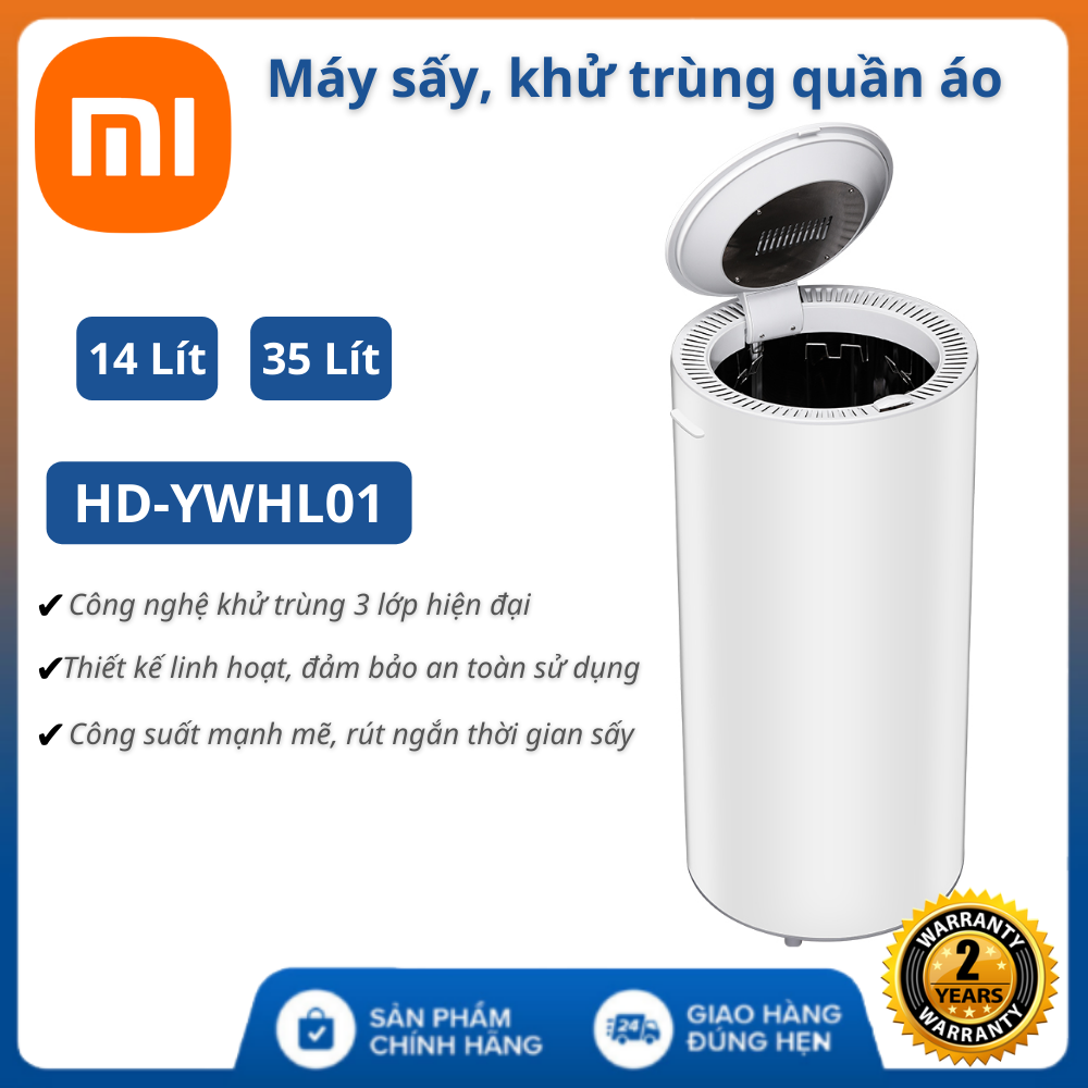 (Bảo hành 24 tháng) Máy Sấy Quần Áo Xiaomi HD-YWHL01 - Công suất mạnh mẽ , diệt khuẩn và mùi...