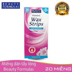 Miếng tẩy lông Beauty Formulas Wax Strips Legs and Body – hộp 20 miếng