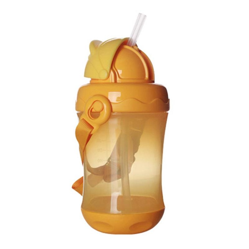 1 Pcs Penguin Shape Water Bottle With Straw Baby Bottle 4 Color Leak-proof - intl
