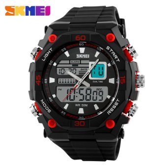 [100% Genuine]SKMEI Men's Digital LED Display Sport Watches Quartz Watch Men Sports Watches 50m Waterproof Wristwatches 1092 - intl  