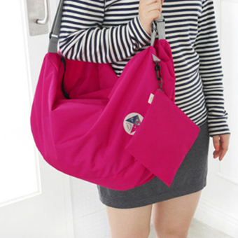 Balo Du Lịch Gấp Gọn Chống Thấm Carry Bag (Hồng Đậm) June 2018 - 5 Balo du lịch gấp gọn chống thấm Carry bag (Hồng Đậm) - 5