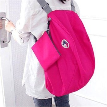 Balo du lịch gấp gọn chống thấm Carry bag (Hồng Đậm)  