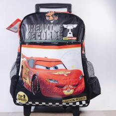 BALO KÉO , CẶP TÁP 2 NGĂN 13” HÌNH CHIẾC XE HƠI CAR MCQUEEN MÀU ĐEN DÀNH CHO TRẺ EM , BÉ TRAI , HỌC SINH – CRNG6001 (27x33x16cm)