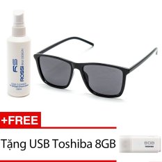 Bộ 1 kính mát và chai nước lau kính MKH 9017 (Đen) + Tặng 1 USB Toshiba 8GB