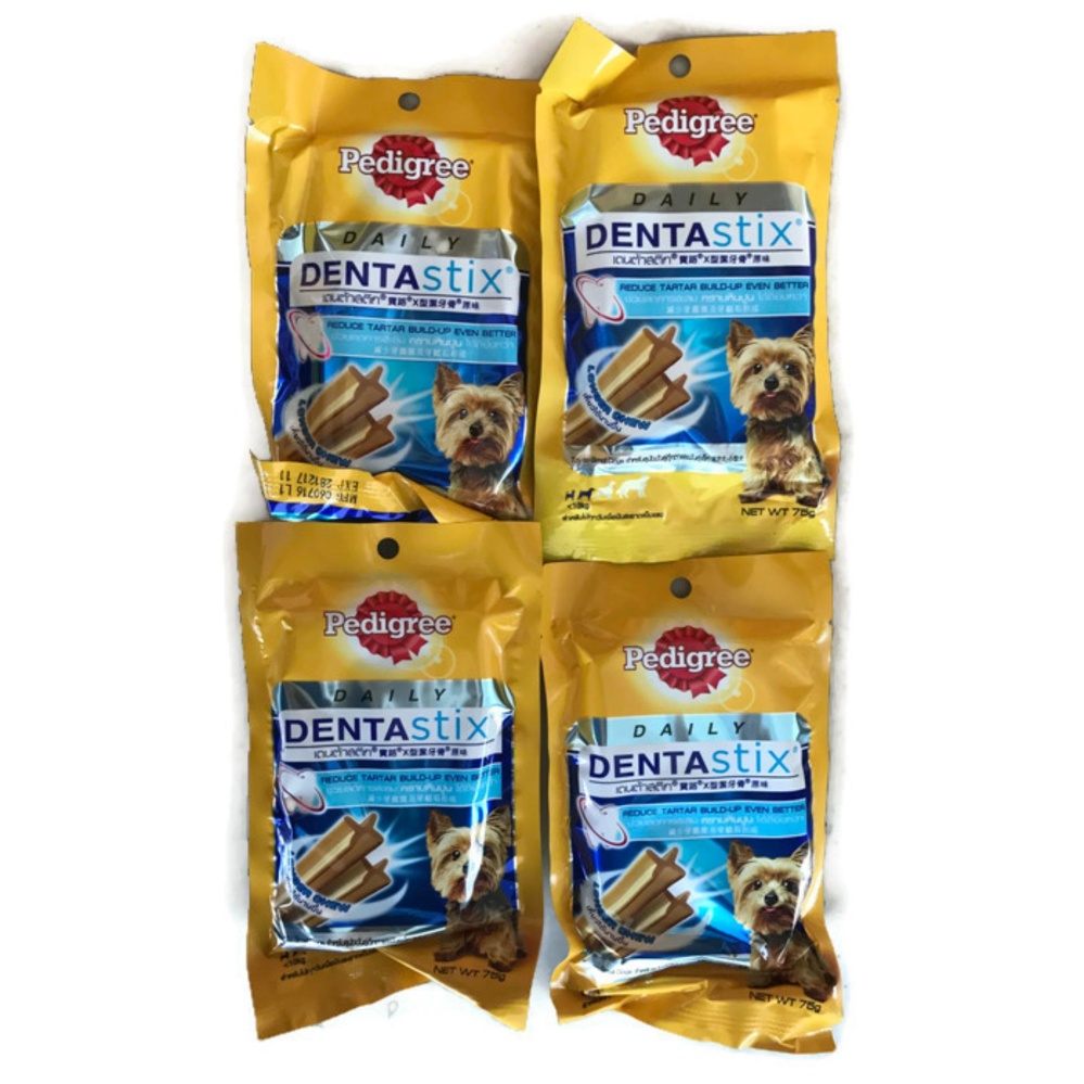 Bộ 4 Gói Bánh Xương Chăm Sóc Răng Dành Cho Chó Con Pedigree DentaStix 4x75g (
