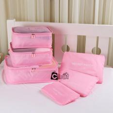 Giá bán Bộ 6 túi du lịch chống thấm Bags in Bag ( Hồng nhạt)