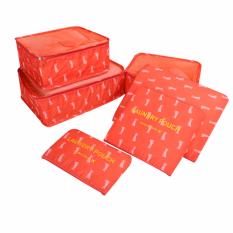 Bộ 6 túi du lịch chống thấm Chodeal24h – Thỏ – Cam