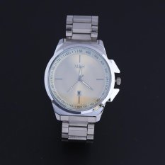 Bounabay Brand Men’s Fashion Casual Alloy Strap Calendar Display Quartz Wrist Watch – intl