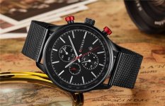 Bounabay Brand Watch Luxury Gold Black Quartz Watch Stainless Steel Casual Men Sport Clock Wristwatch relogio masculino 8227 – intl