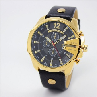 Bounabay Brand Watch Relogio Masculino Watches Luxury Popular Quartz Gold Watches Clock Men's Watch 8176 - intl  