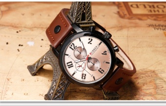 Bounabay Brand Watch Sport Quartz Men Watch Luxury Waterproof Leather Male Clock Fashion Casual Wristwatches Relogio Masculino 8192 - intl...