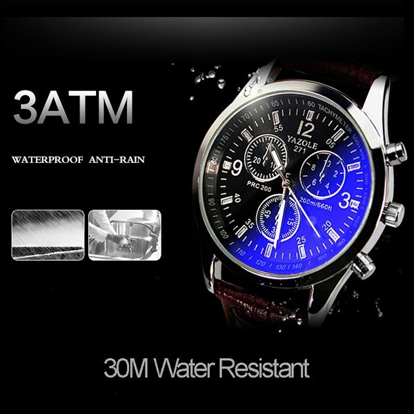 Bounabay Cheap Luminous Sports Waterproof Quartz Wristwatches Leisure Fashion Business Men Watch - intl