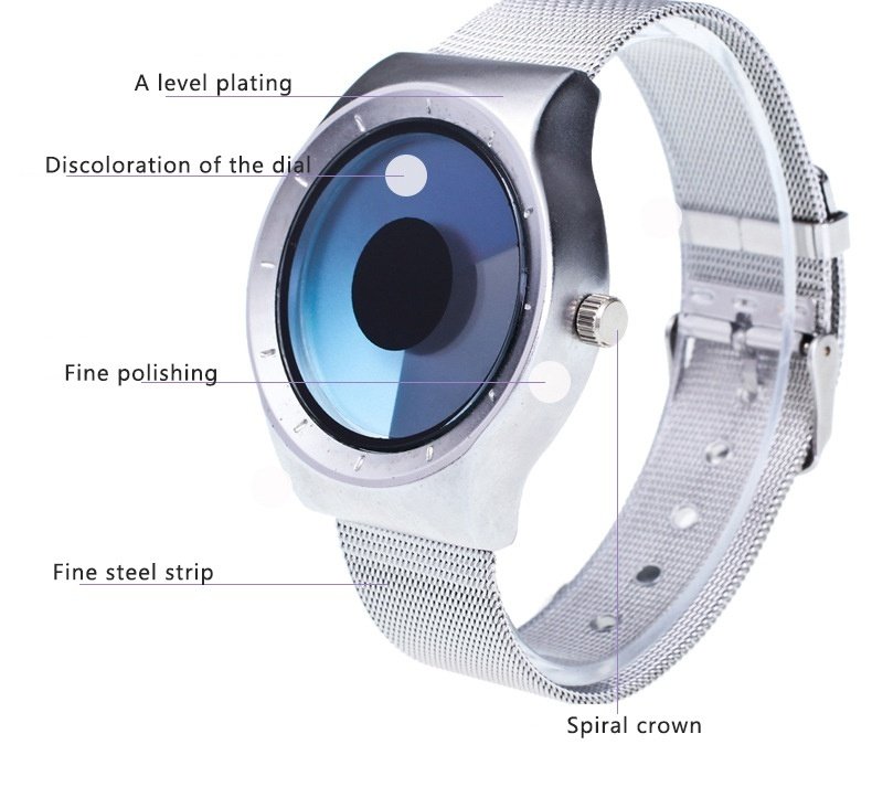 Bounabay Men NEW Creative Fashion LED Discolour Watch Magic Student Wrist Watch - intl