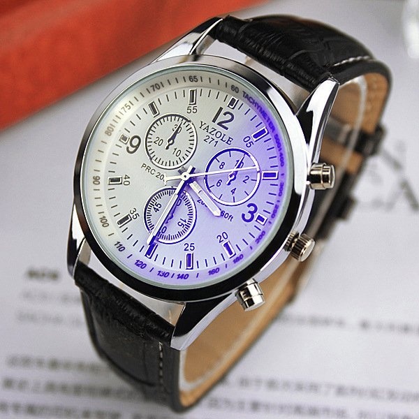 Bounabay Men Watch Luxury Brand Watches Quartz Clock Fashion Leather Belts Watch Cheap Sports Wristwatch Relogio Male - intl