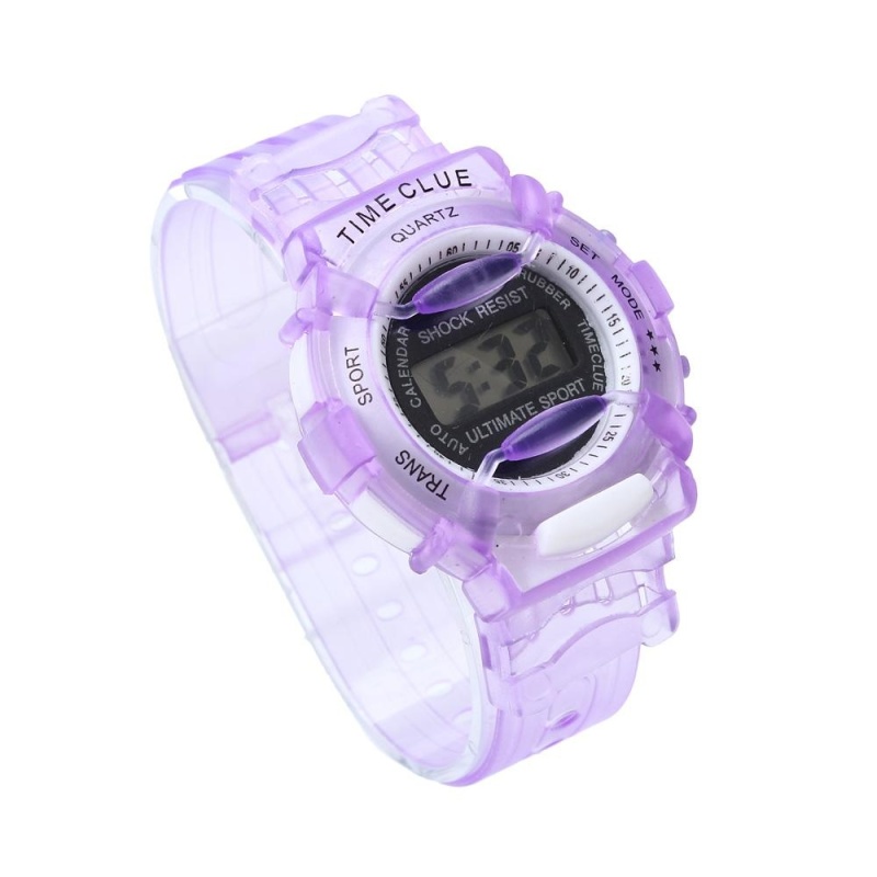 Nơi bán Boys Girls Children Students Waterproof Digital Wrist Sport Watch Purple - intl