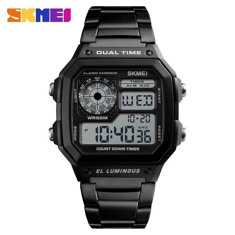 Business Watches Men Waterproof Casual Watch Stainless Steel Digital Wristwatch Clock Relogio Masculino Erkek Kol Saati